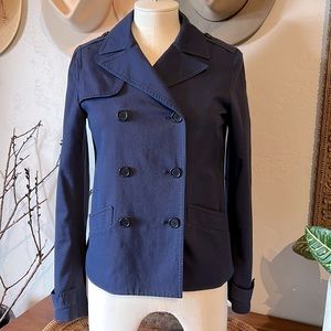 Vintage Theory cropped trench blazer Navy Size P